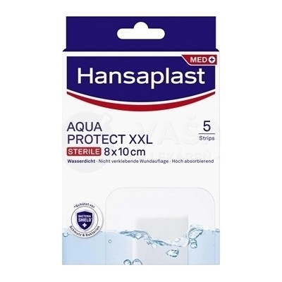 Hansaplast Med Aquaprotect XXL Vodotesná náplasť 8 x 10 cm 5 náplastí