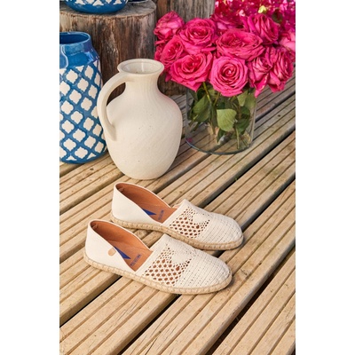 Verbenas espadrilky Carmen crochet béžové