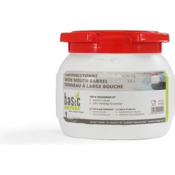 BasicNature Барел с широко гърло, бял 3, 6 л (077004)