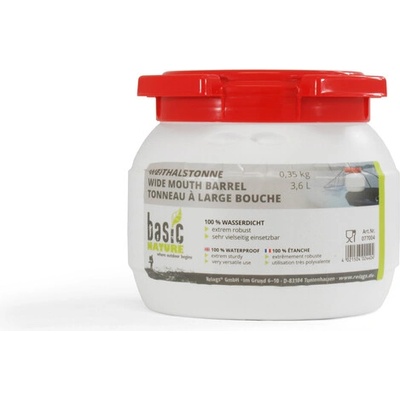 BasicNature Барел с широко гърло, бял 3, 6 л (077004)