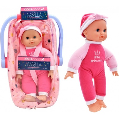 Dolls World Miminko Isabella s houpací autosedačkou 30 cm