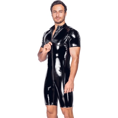BLACK LEVEL Short Vinyl Jumpsuit for Men pánský vinylový overal EXTRA LARGE