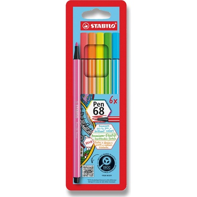 Stabilo Pen 68 sada 6 neonových barev
