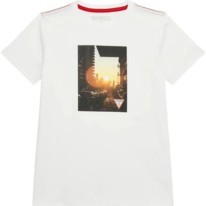 GUESS Тениска в бяло за момче със снимка и лого Guess