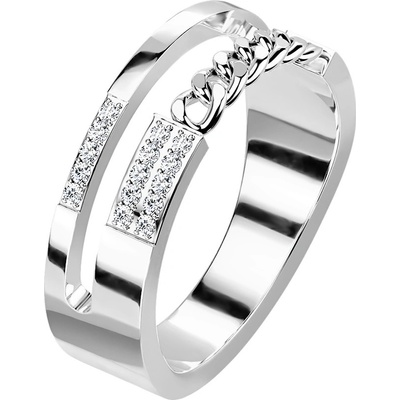 Mabell Dámský prsten z chirurgické oceli GENESIS CZ221R M7745S 5C45