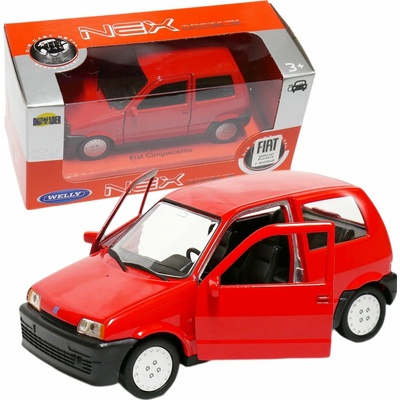 Welly Osobné auto Fiat Cinquecento červené mierka 1:32