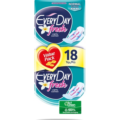 Everyday Fresh Normal Ultra Plus Дамски превръзки, 18 броя, Everyday