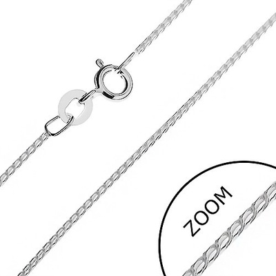 Šperky eshop Stříbrný řetízek lesklý hádek z esíček AB12.02