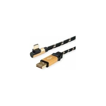 Roline GOLD USB2.0 Cable, A reversible - C angled 90°, M/M, 1.8m