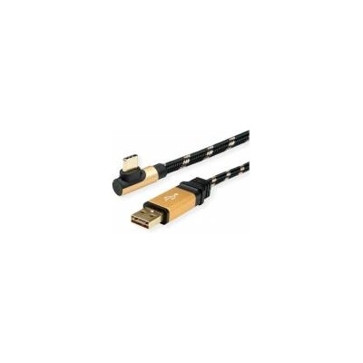 Roline GOLD USB2.0 Cable, A reversible - C angled 90°, M/M, 1.8m