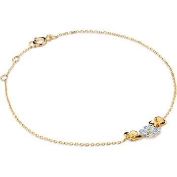 SAVICKI Гривна с цветя Savicki: злато, диаманти