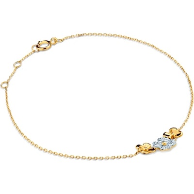 SAVICKI Гривна с цветя Savicki: злато, диаманти