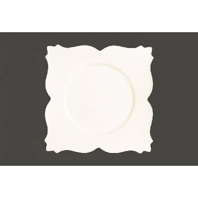 RAK Porcelain White Gold talíř čtvercový 34 x 34 cm King RAK-GDSP34