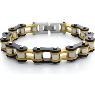 BM Jewellery Dámský náramek motocyklový řetěz yellow/black S617220