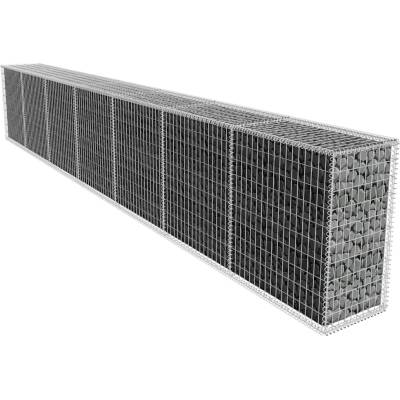 vidaXL Gabionová zeď s víkem pozinkovaná ocel 600 x 50 x 100 cm