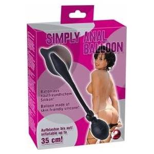 You2Toys Simply Anal Inflatable Silicone Expansion Plug Black 30cm