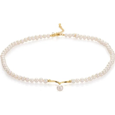 Swan Колие със сладководни бели перли RB273NWG Swan