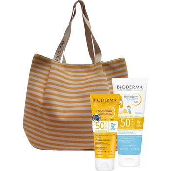 BIODERMA Photoderm Комплект - Мляко Lait Ultra и Мляко Pediatrics, 100 + 200 ml + Чанта