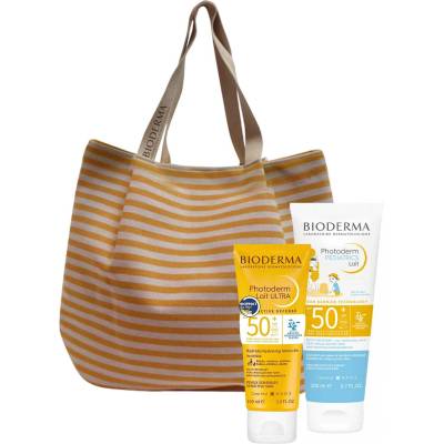 BIODERMA Photoderm Комплект - Мляко Lait Ultra и Мляко Pediatrics, 100 + 200 ml + Чанта