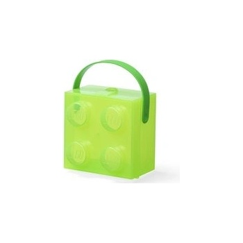 LEGO® box s rukoväťou army zelená