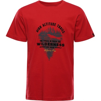 ALPINE PRO Мъжка памучна тениска ALPINE PRO DOMEN кардинал варианта pc ALPINE PRO | Cherven | МЪЖЕ | XS