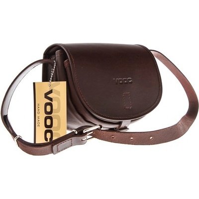 VOOC Malá kožená crossbody kabelka 142 Hnedá 142