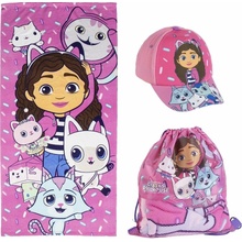 SÚPRAVA GABBY´S DOLLHOUSE uterák, šiltovka a vrecko