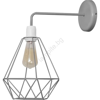 Helam Стенна лампа KARO 1xE27/15W/230V сива (HE0469)