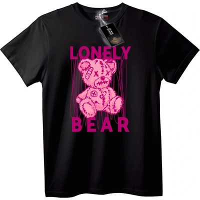 NOONEBRAND Тениска Самотна Мечка - L, Black