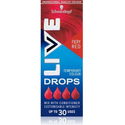 Schwarzkopf LIVE Drops отмиващ се цветен нюанс цвят Fiery Red 30ml