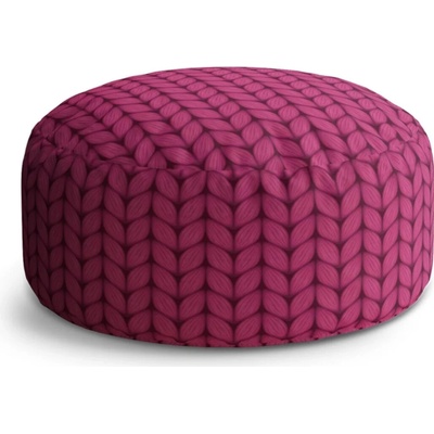 Sablio Taburet Pletenie vo fuksiovej farbe: 38x48 cm