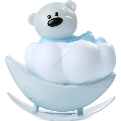 Onli - led презареждаема детска нощна лампа nuvolina led/2, 5w/5v мече/синя (ol0554)