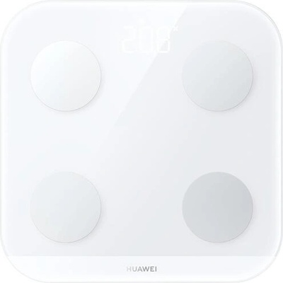 Смарт кантар HUAWEI Scale 3 Bluetooth Edition - TruFit, анализ на състава на тялото, Bluetooth 5.0 (BLE), бял