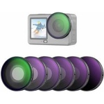 NEEWER CPL + ND filter set compatible with DJI Osmo Action 6 only, ND8/16/32/64/256 adjustable circular polarizing filter gray filter, screw-on multi-coated action cam photo accessories, FL-B109 - 10107894
