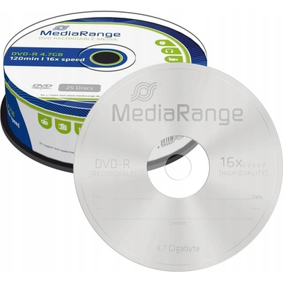 MediaRange DVD-R 4,7GB 16x, spindle, 25ks (MR403)