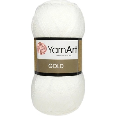 YarnArt Gold 9362 biela s perleťou