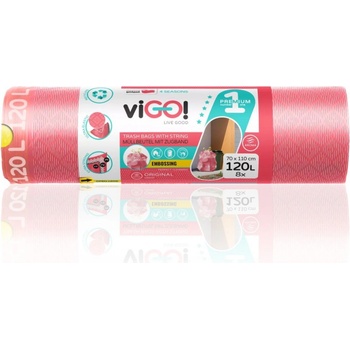 Vigo pytle zatahovací LDPE 120 l 38µm 8ks s vůní jahod