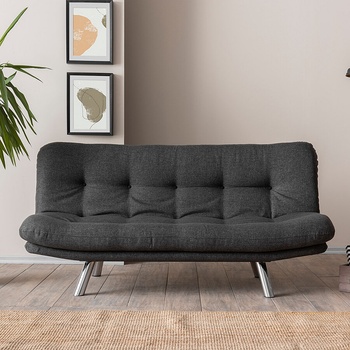 ASG Разтегателен диван lino тъмносив (8684282192831)