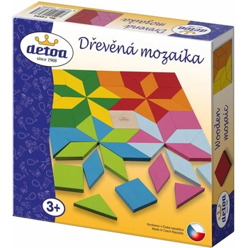 Bigjigs Toys Dřevěný hlavolam Hra Dřevěná mozaika