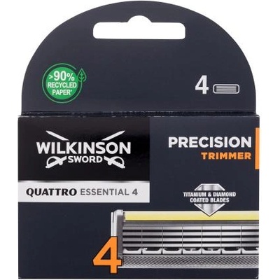 Wilkinson Sword Quattro Essential 4 Precision Trimmer резервни ножчета 4 бр за мъже