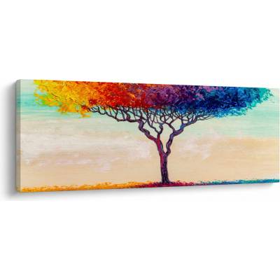 Obraz malovaného stromu, jednodílný 100x40 cm