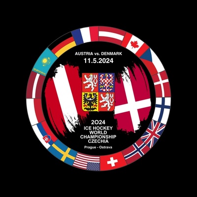 FansArena Puk Ice Hockey World Championship Czechia MS 2024 Dueling 11.5.2024 Austria vs. Denmark