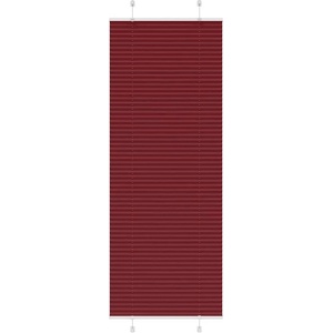 vidaXL Плисирана щора, бордо червена, 75x200 см, ширина на плата 74, 4 см, полиестер (4015257)