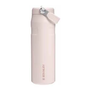 STANLEY 1913 Flip Straw Drinking Bottle with Straw 0.7L - Thermal Mug Cools for 10 Hours - Ice Cold for 3 Days - BPA Free - Leakproof - For Cup Holders - Dishwasher Safe - Rose Quartz - 10-11283-145