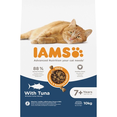IAMS Advanced Nutrition Senior Cat 7+ s tuniakom 2 × 10 kg