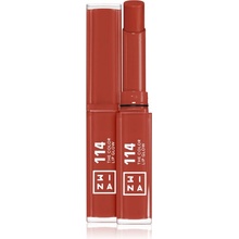 3INA The Color Lip Glow hydratační rtěnka s leskem 114 Rich teracotta brown 1,6 g