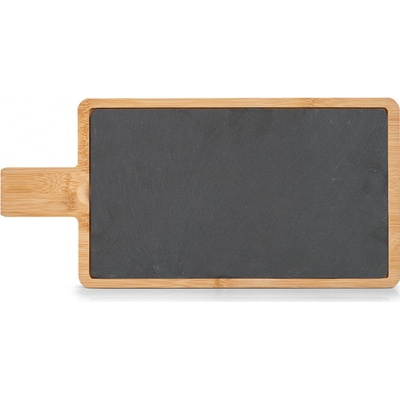 Zeller Břidlicová servírovací deska s bambusovou rukojetí 40x19 cm