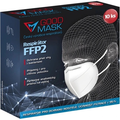GOOD MASK respirátor FFP2 Covid 19 bílý 10 ks