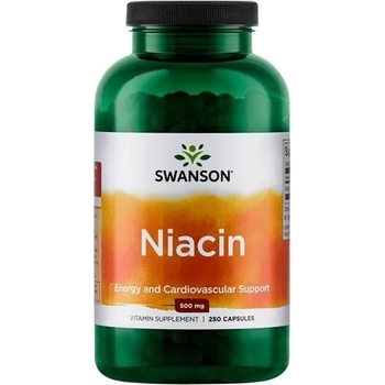 Swanson Niacin, 500 mg, 250 капсули, Swanson (SW047)