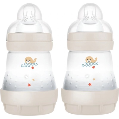 MAM Perfect Star Anti-colic Bottle шише против колики 0m+ Beige 2x160ml